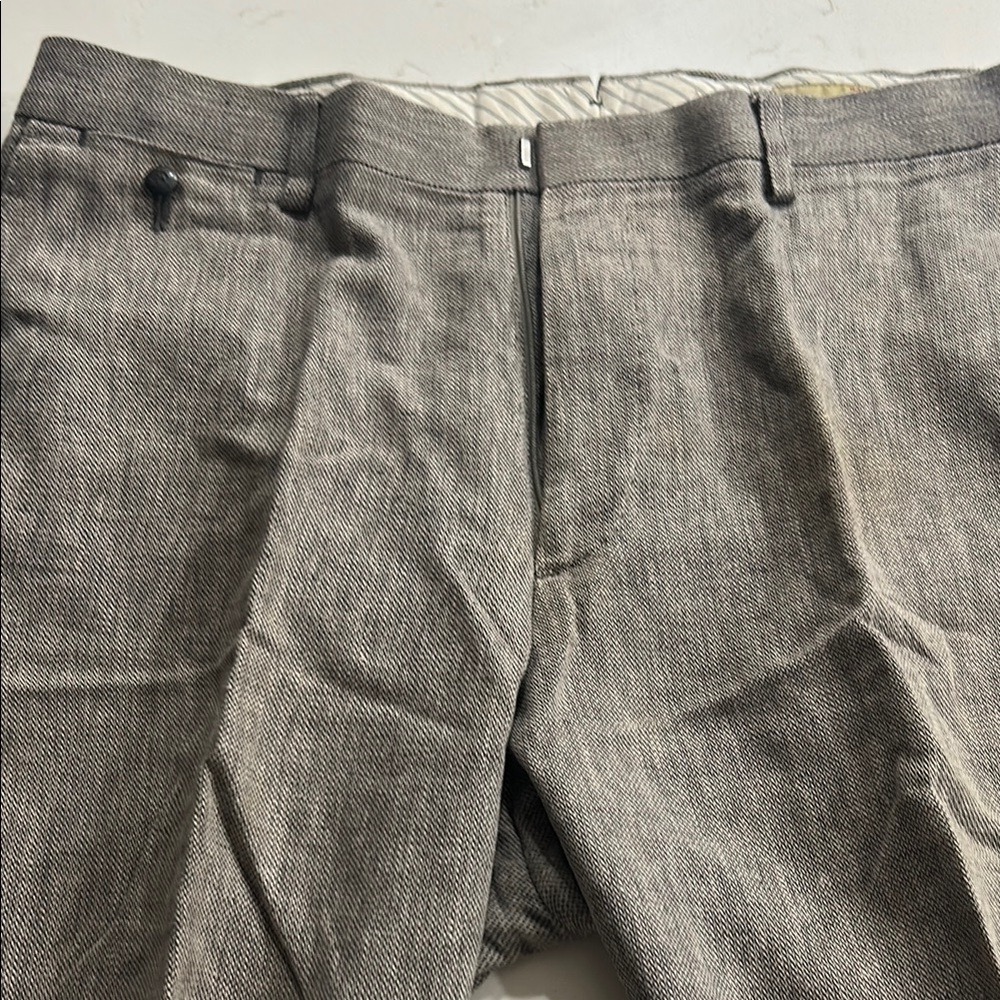 Banana Republic Heritage Gray Herringbone Trousers